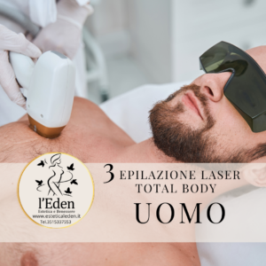 3 SEDUTE LASER TOTAL BODY UOMO